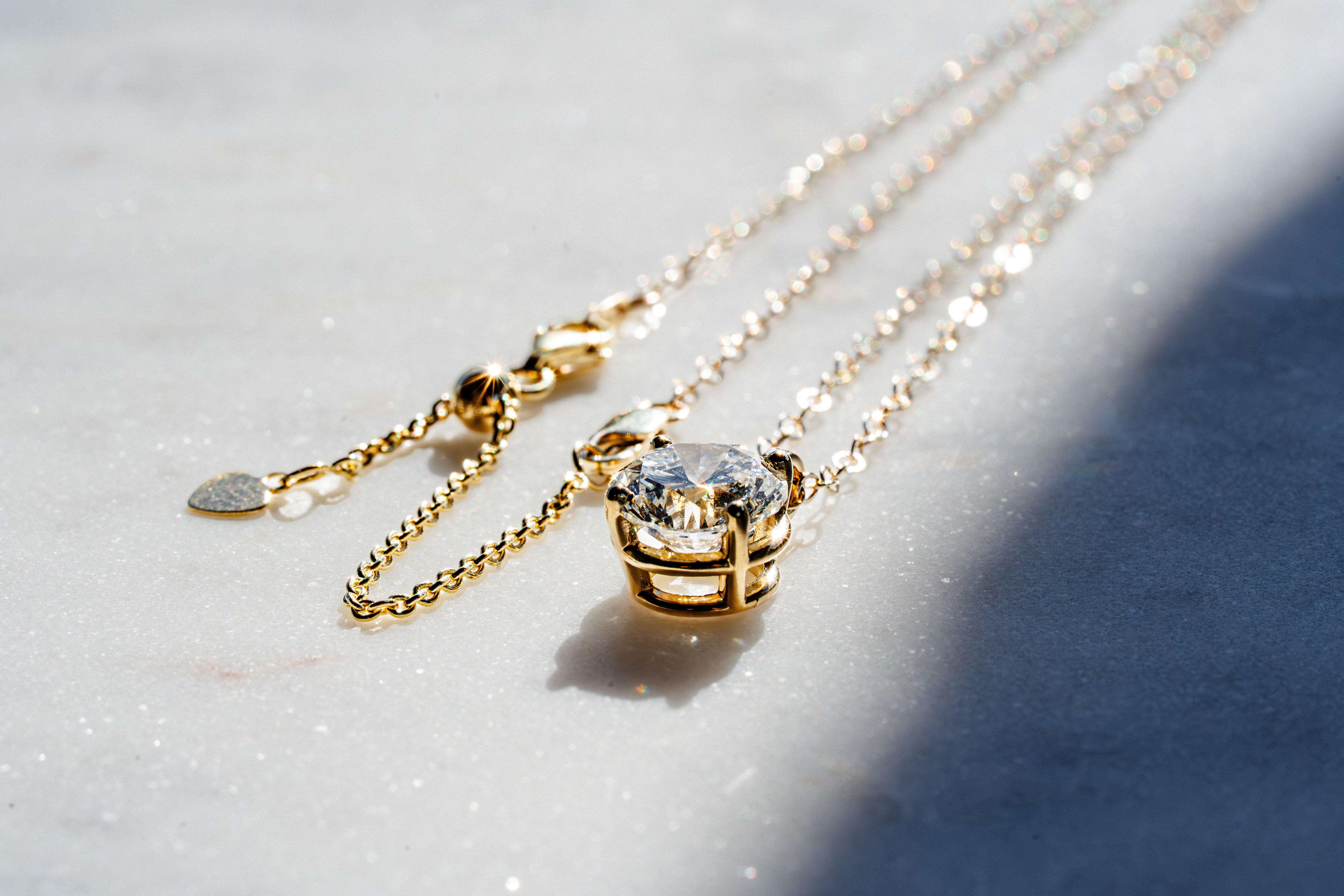 Custom Redesigned 3.6 Carat Diamond Pendant and Chain with Extender
