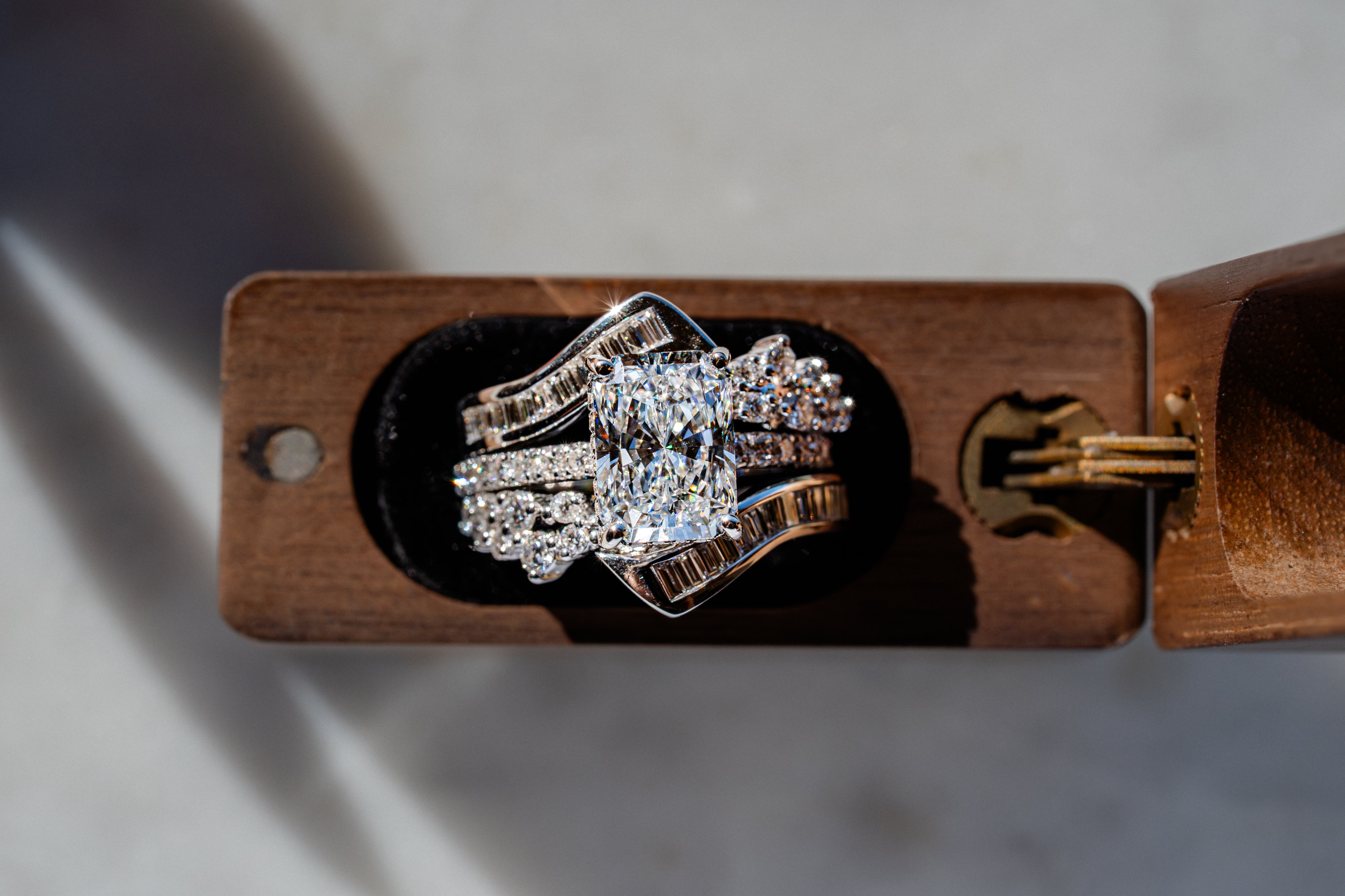 Custom White Wash Diamond Ring Guard