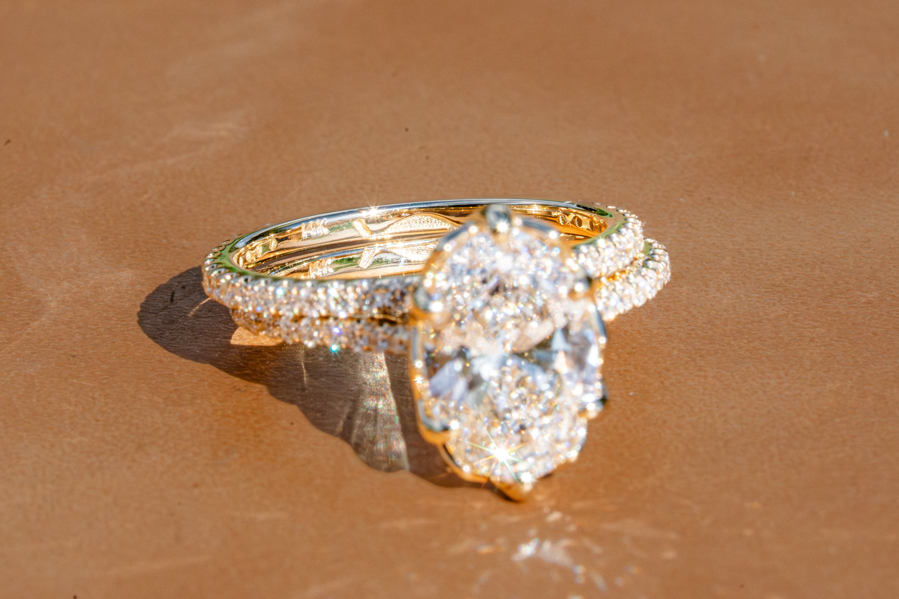 Custom Tulip Basket Wedding Set with Hidden Engraving