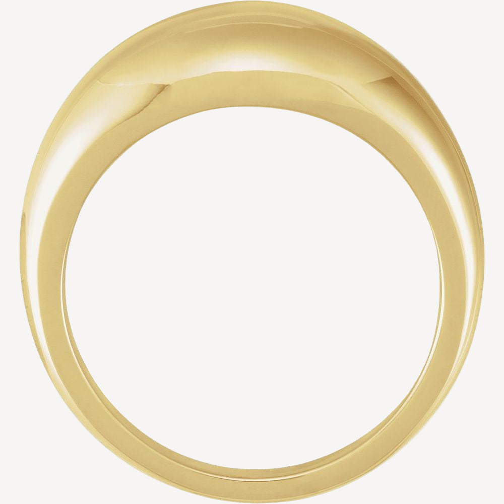 Gold ring on a white background