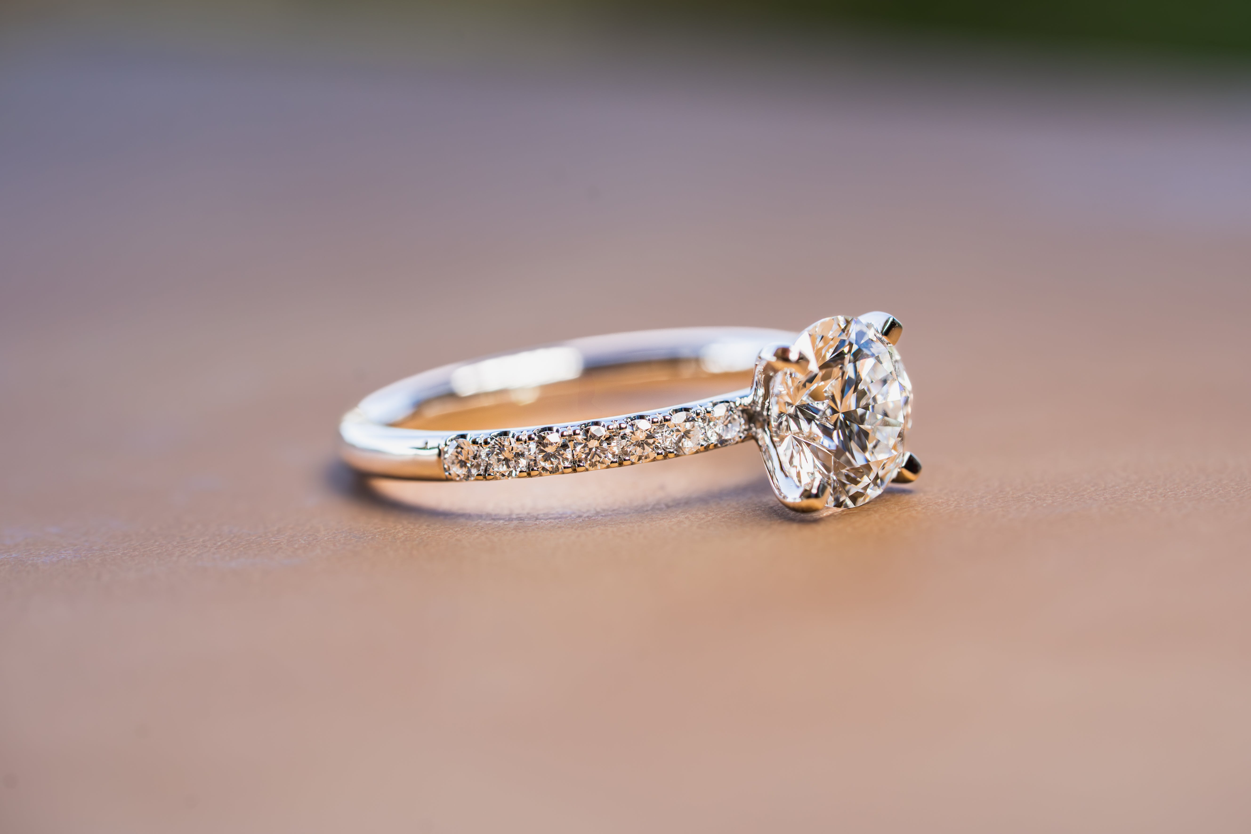 Custom Timeless Accented Engagement Ring