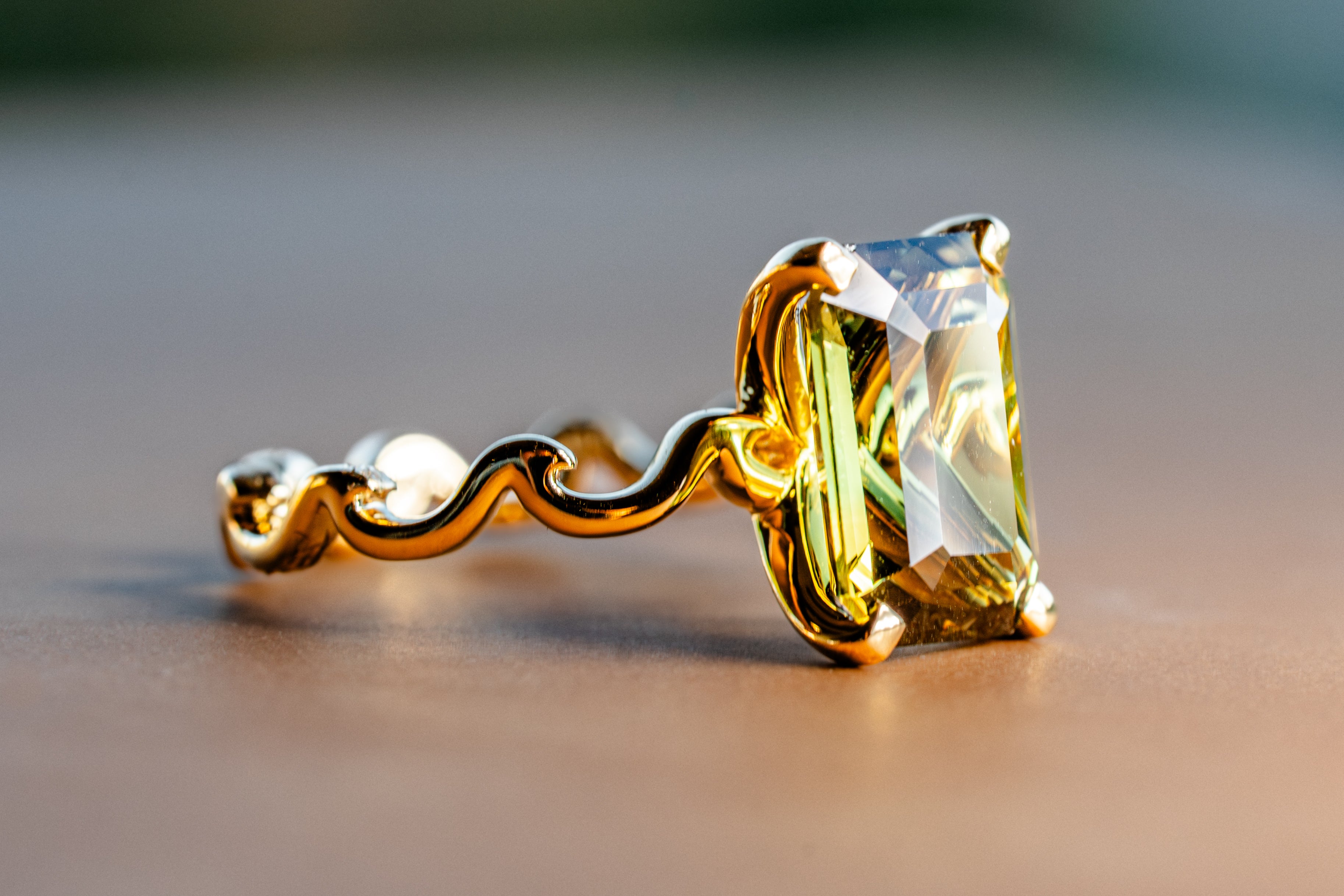 Golden Waves Ring