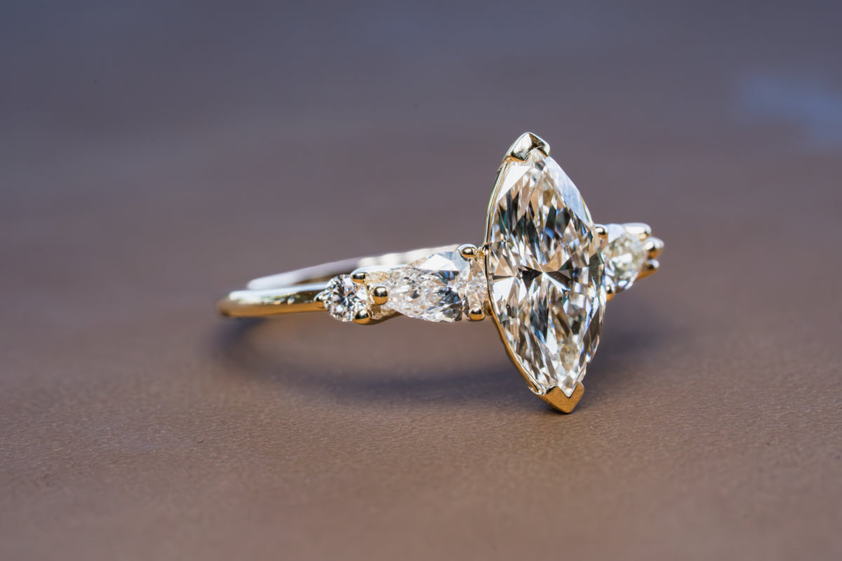 Custom Marquise Engagement Ring