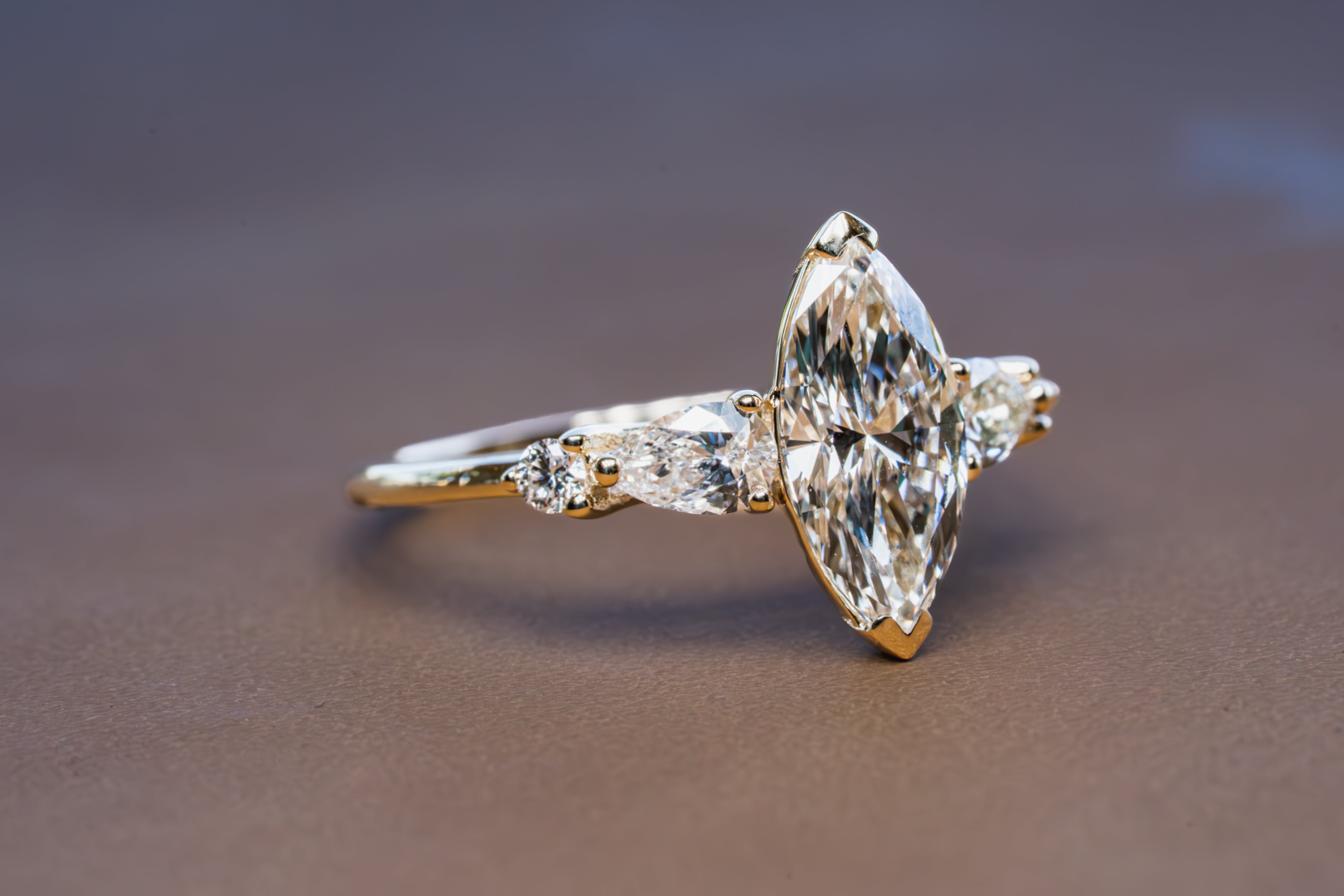 Custom Marquise Engagement Ring