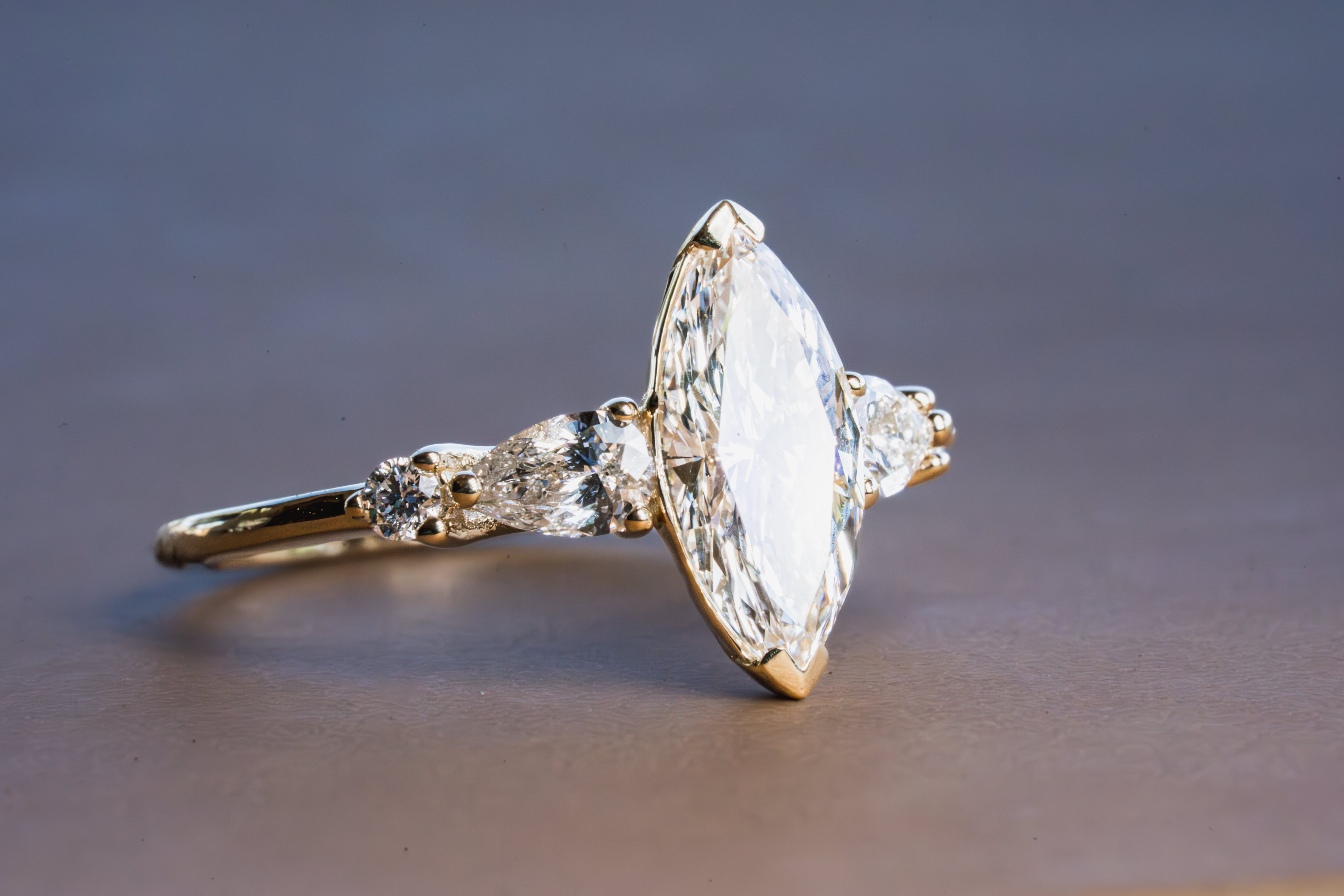 Custom Marquise Engagement Ring