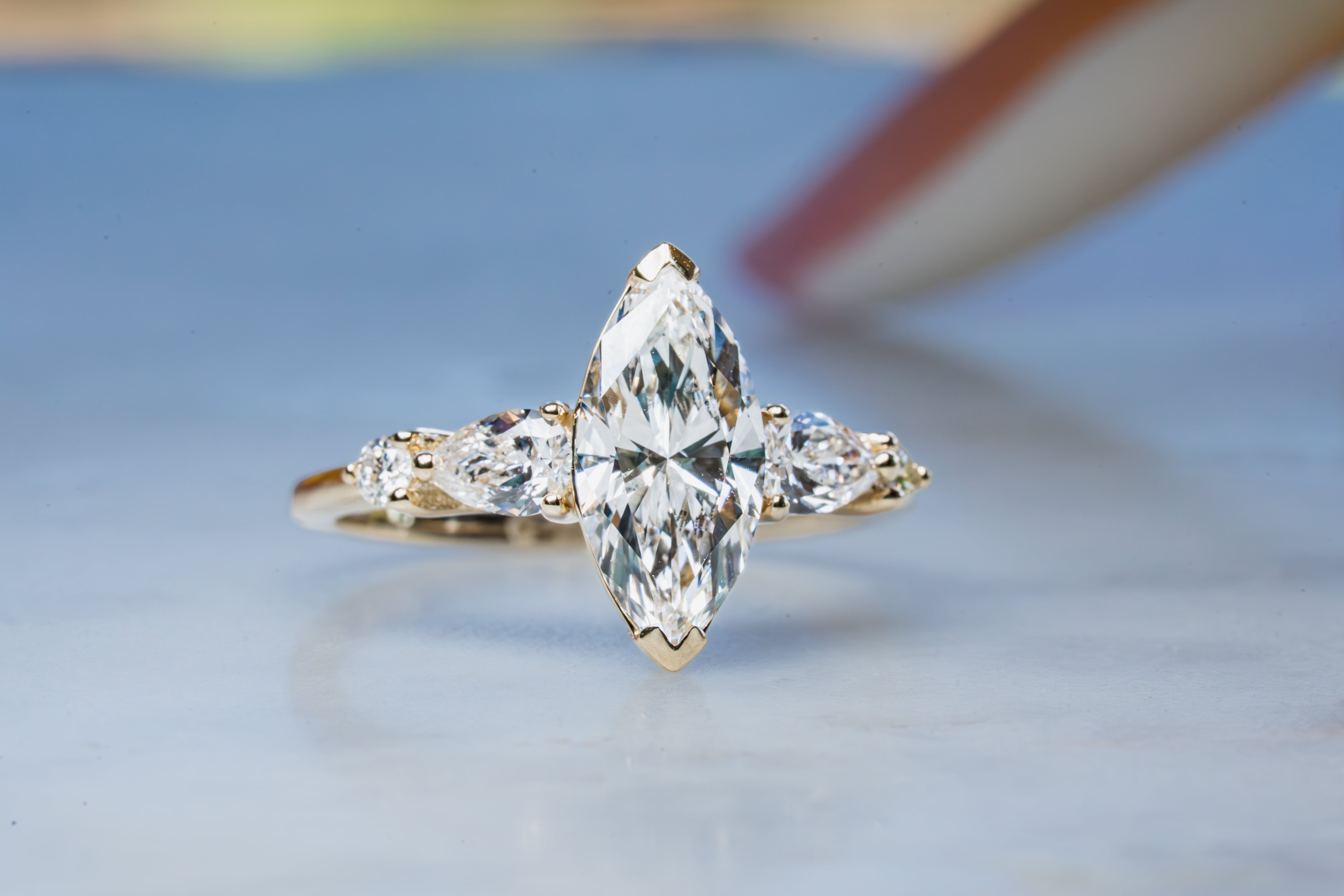Custom Marquise Engagement Ring