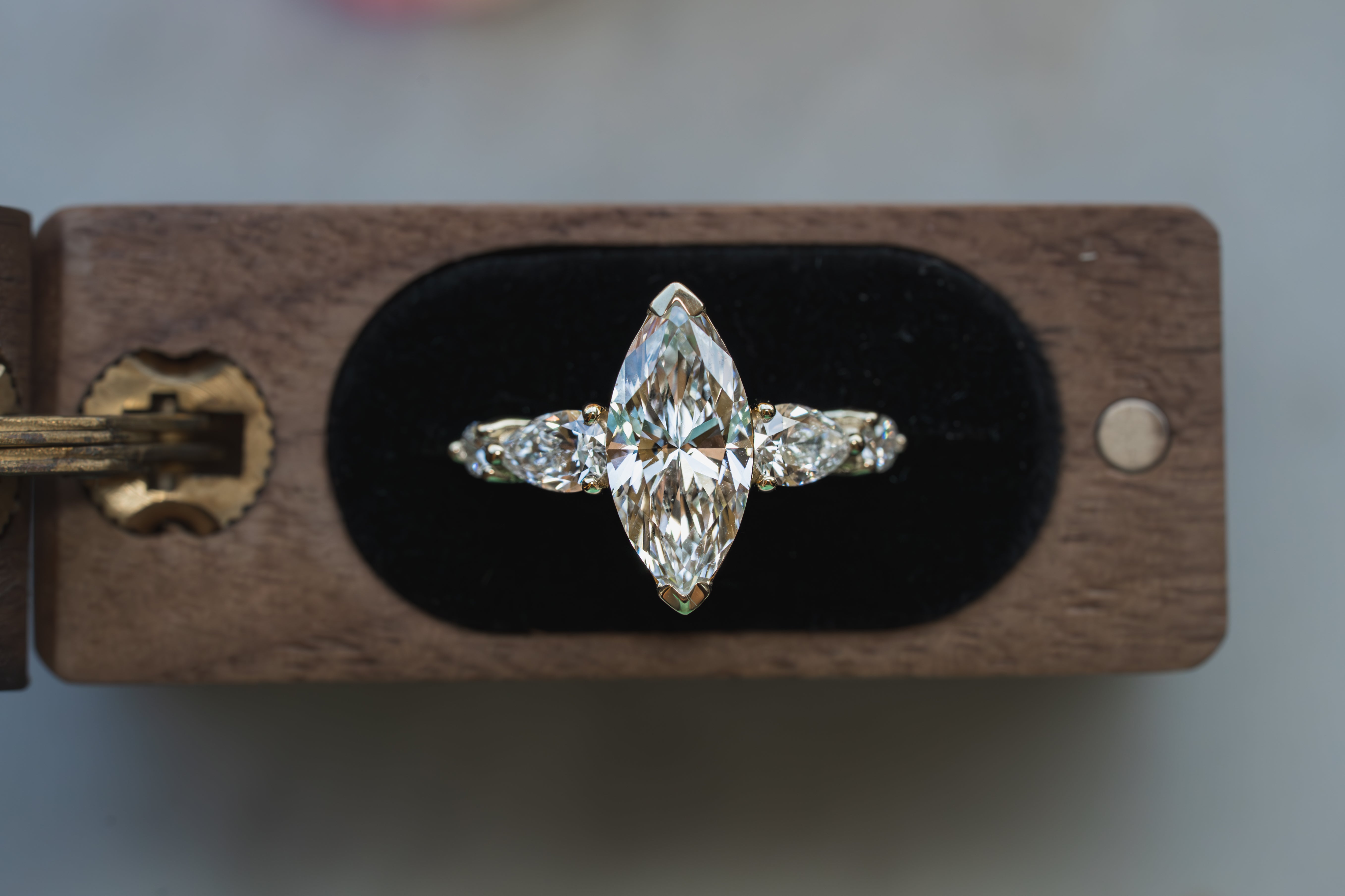 Custom Marquise Engagement Ring