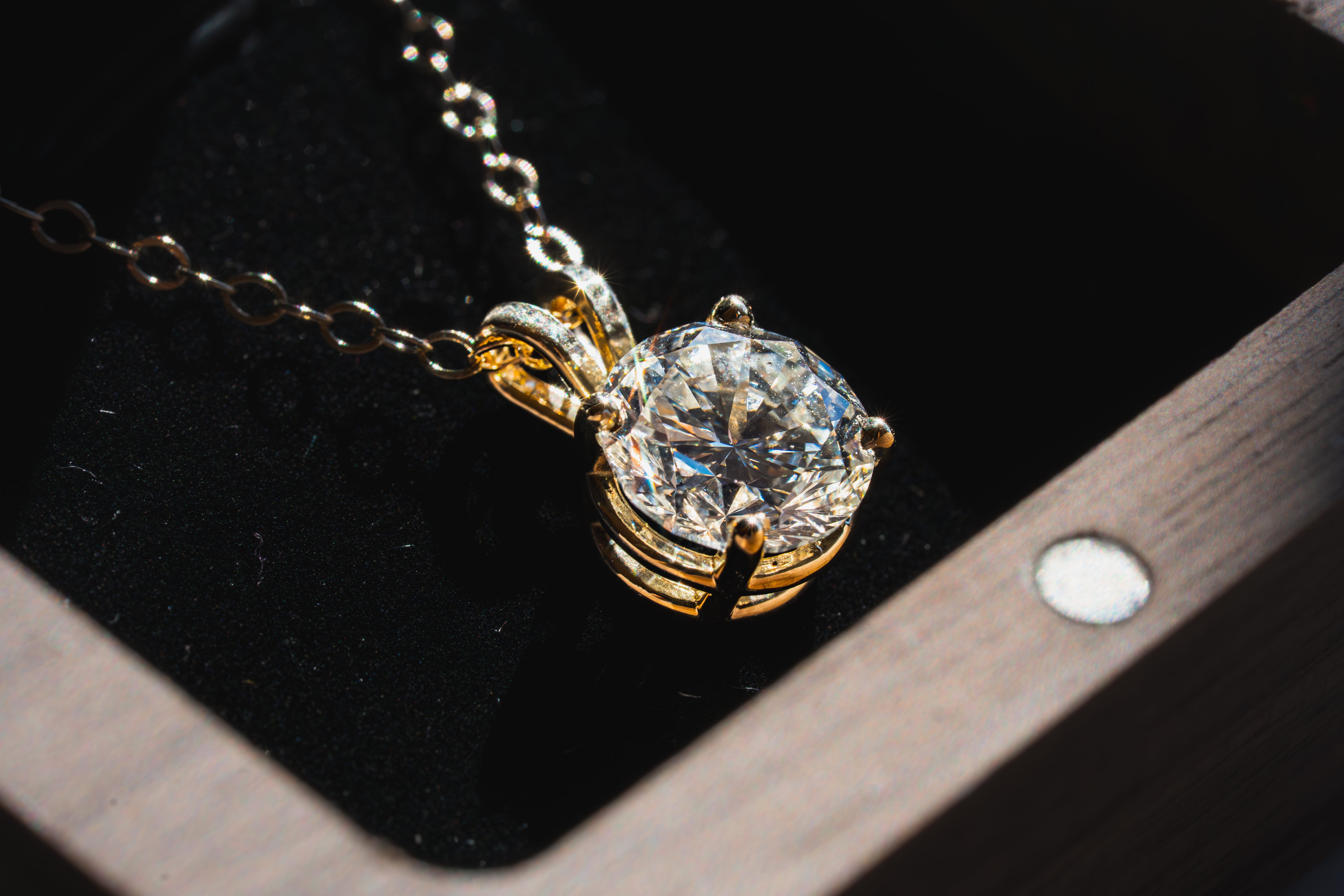 Custom Redesigned 3.6 Carat Diamond Pendant and Chain with Extender