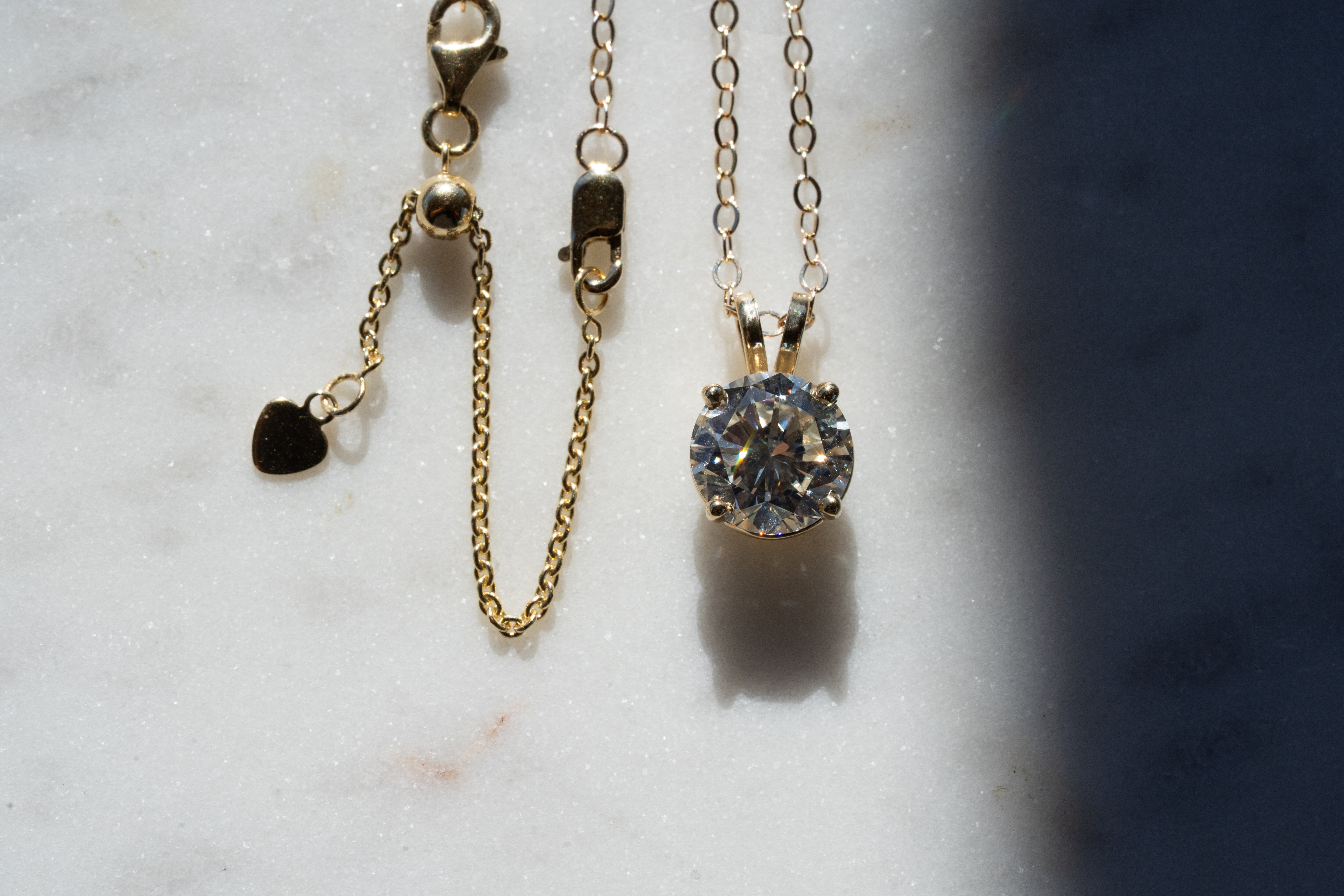 Custom Redesigned 3.6 Carat Diamond Pendant and Chain with Extender