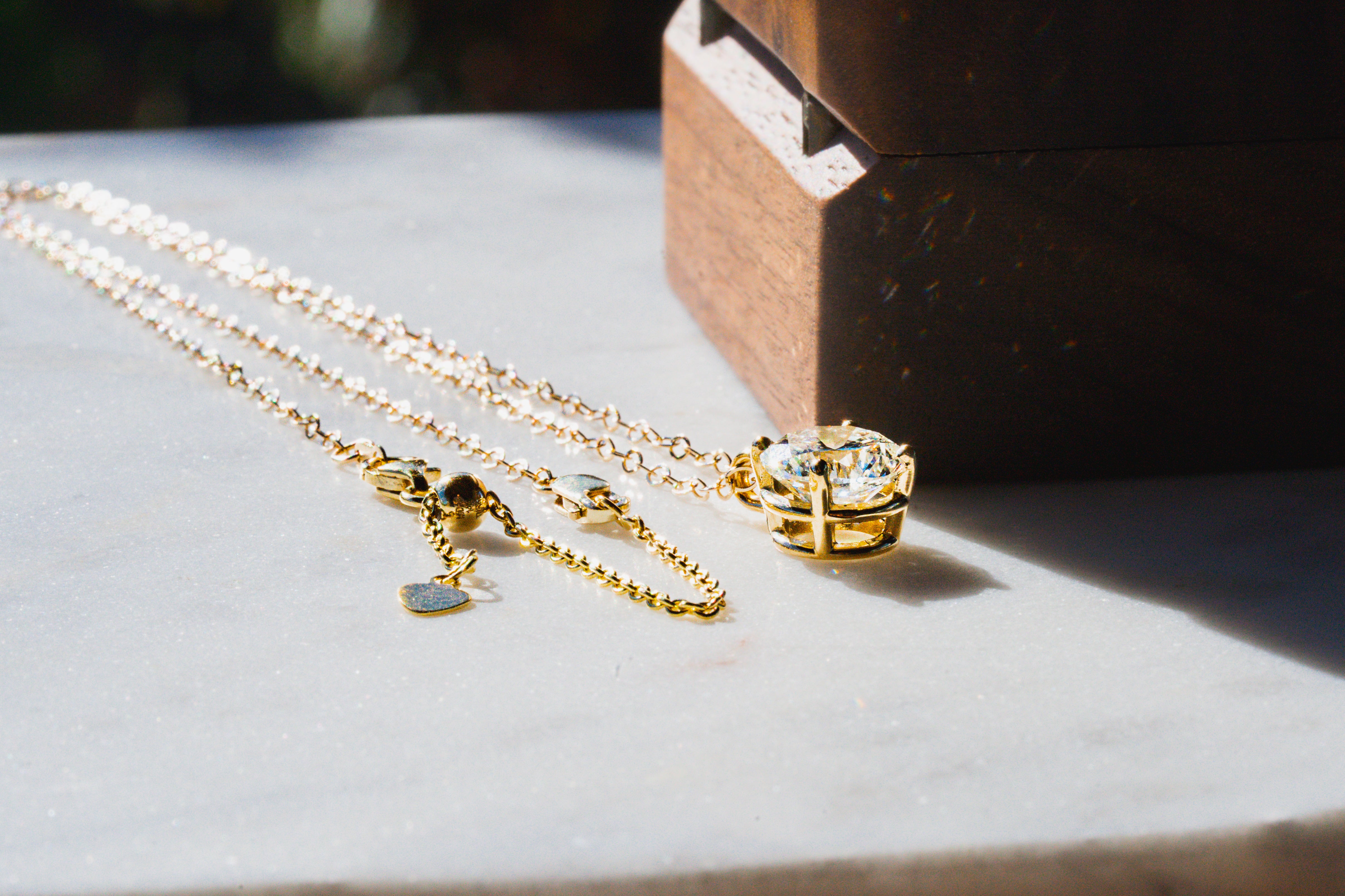 Custom Redesigned 3.6 Carat Diamond Pendant and Chain with Extender