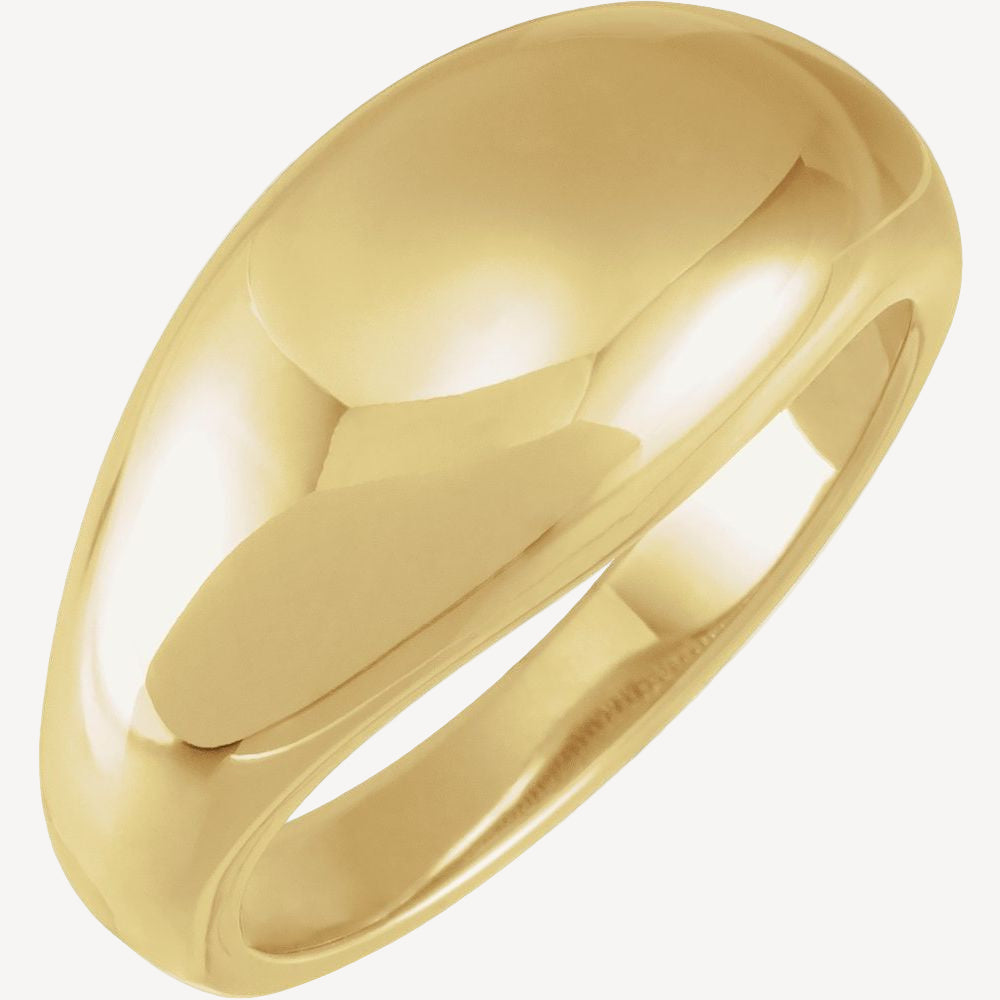 Gold ring on a white background