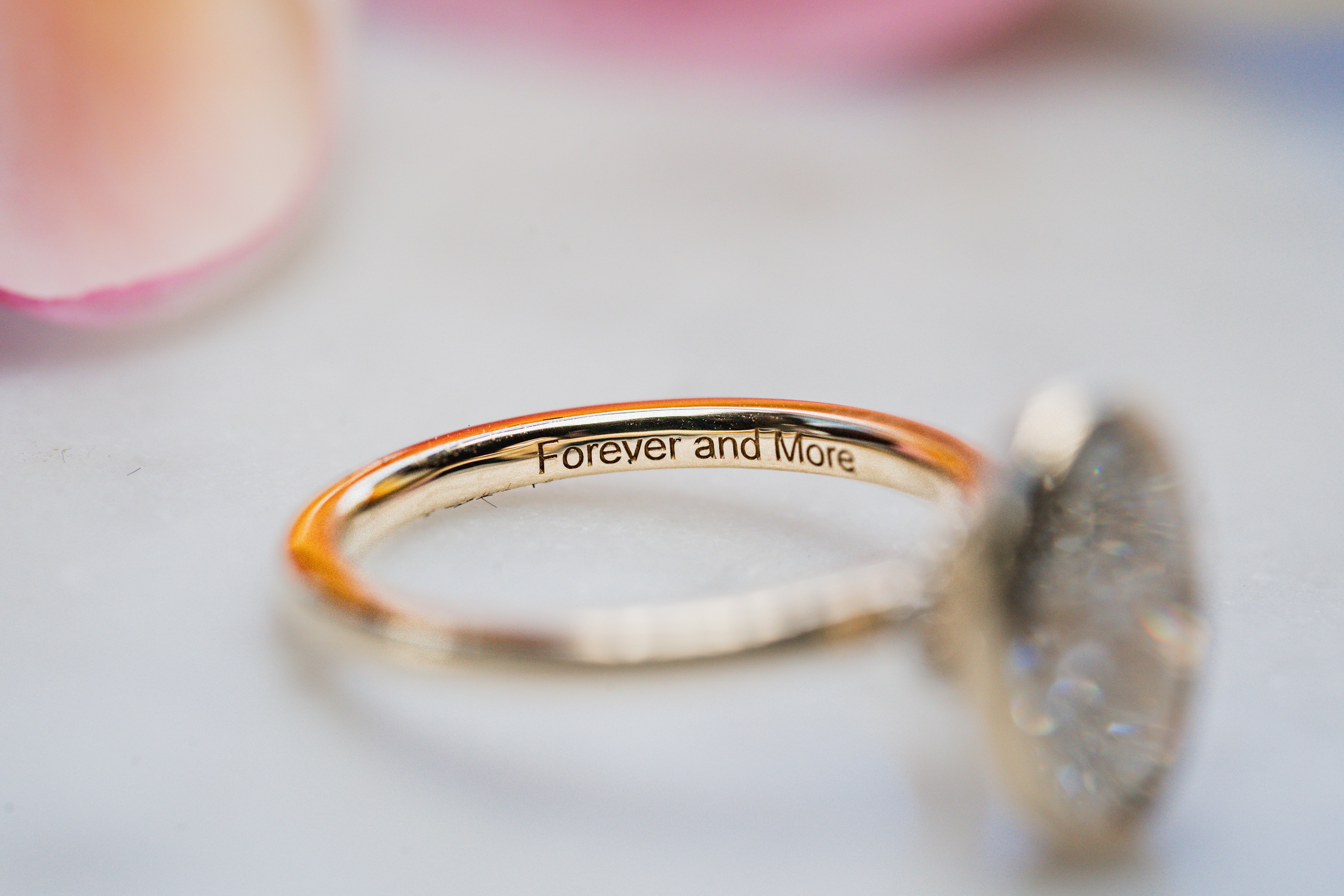 Custom Diamond Collar Bezel Set Engagement Ring