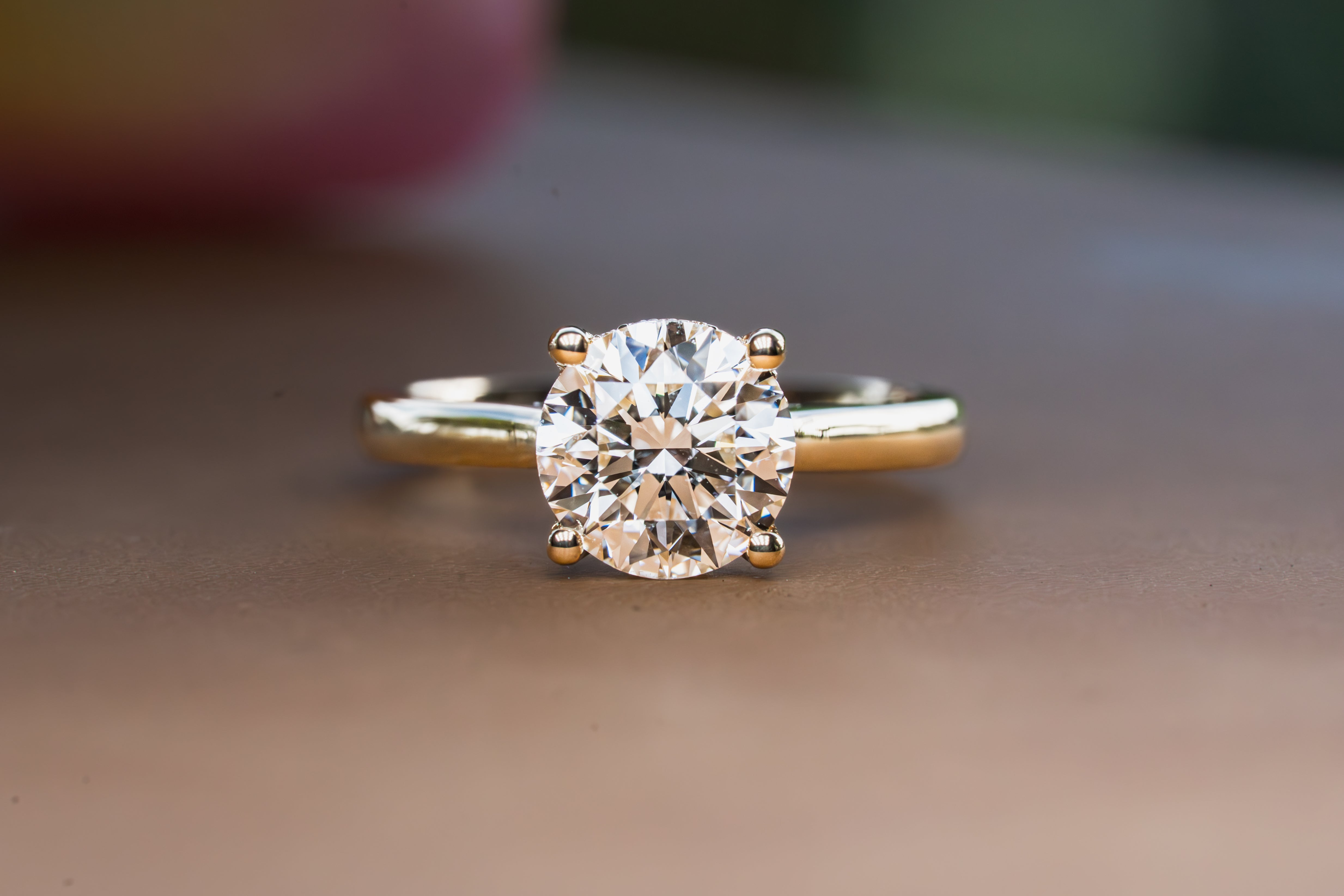 Custom Round Diamond Hidden Halo Engagement Ring