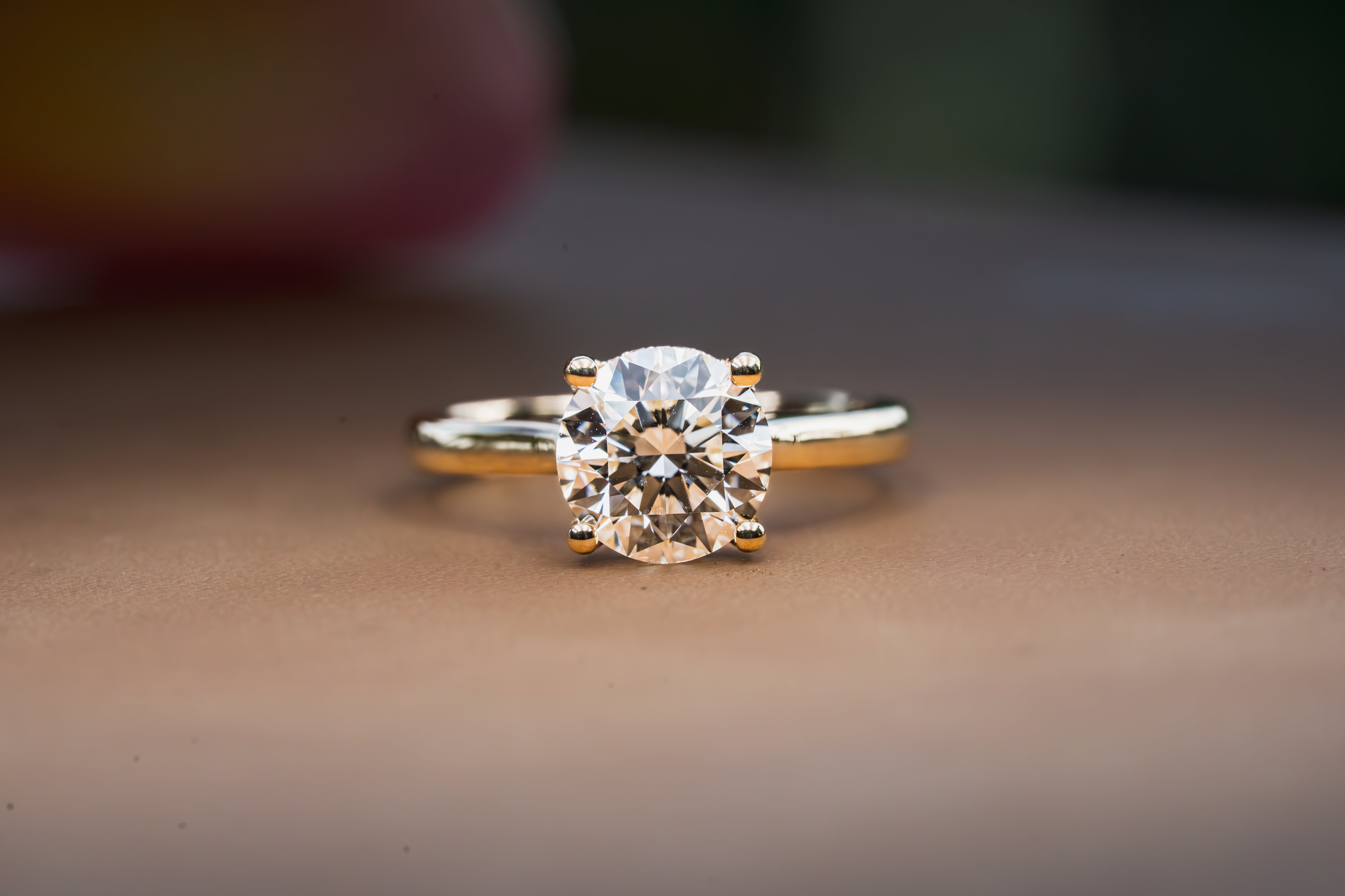 Custom Round Diamond Hidden Halo Engagement Ring