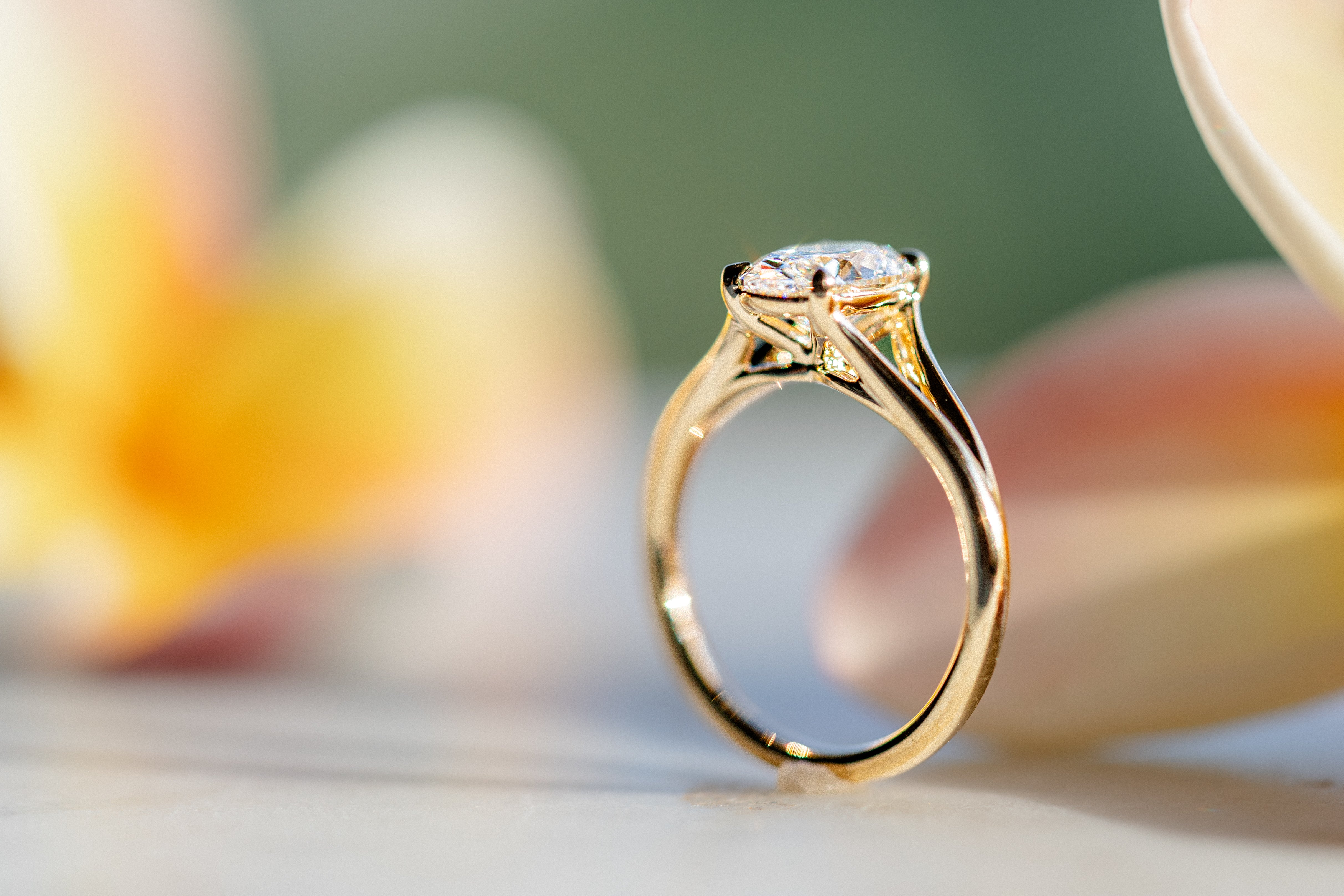 Custom Tulip Cathedral Ring