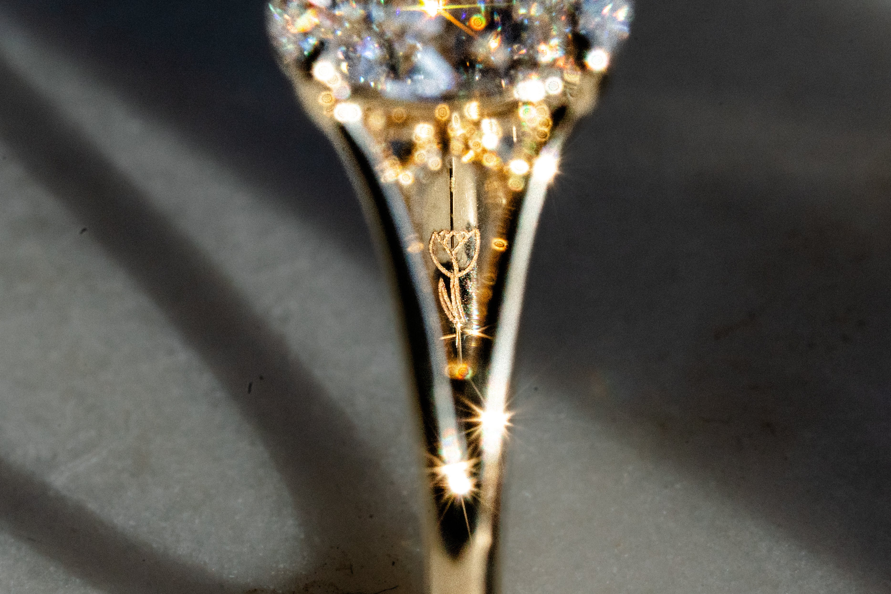 Custom Tulip Cathedral Ring
