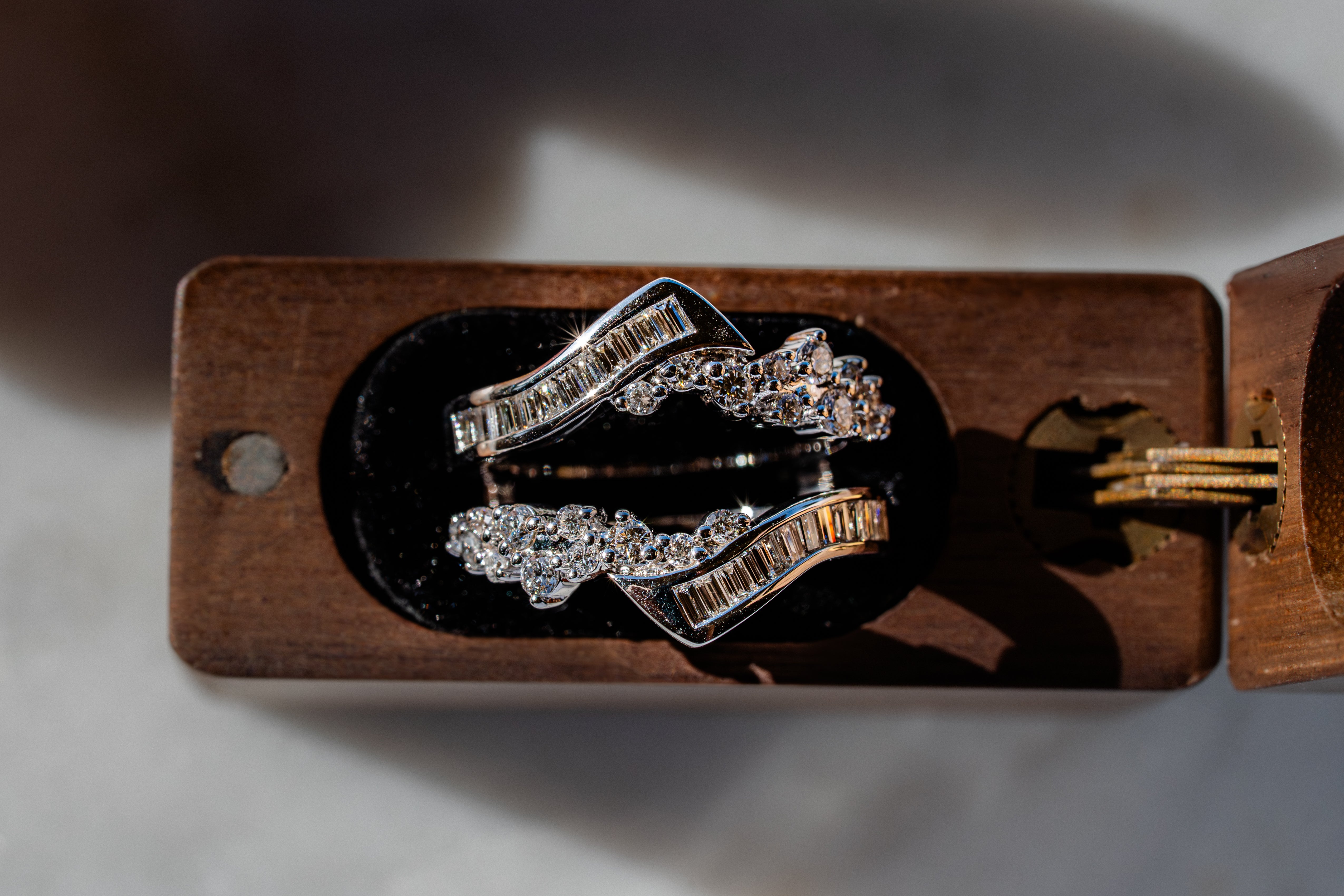 Custom White Wash Diamond Ring Guard