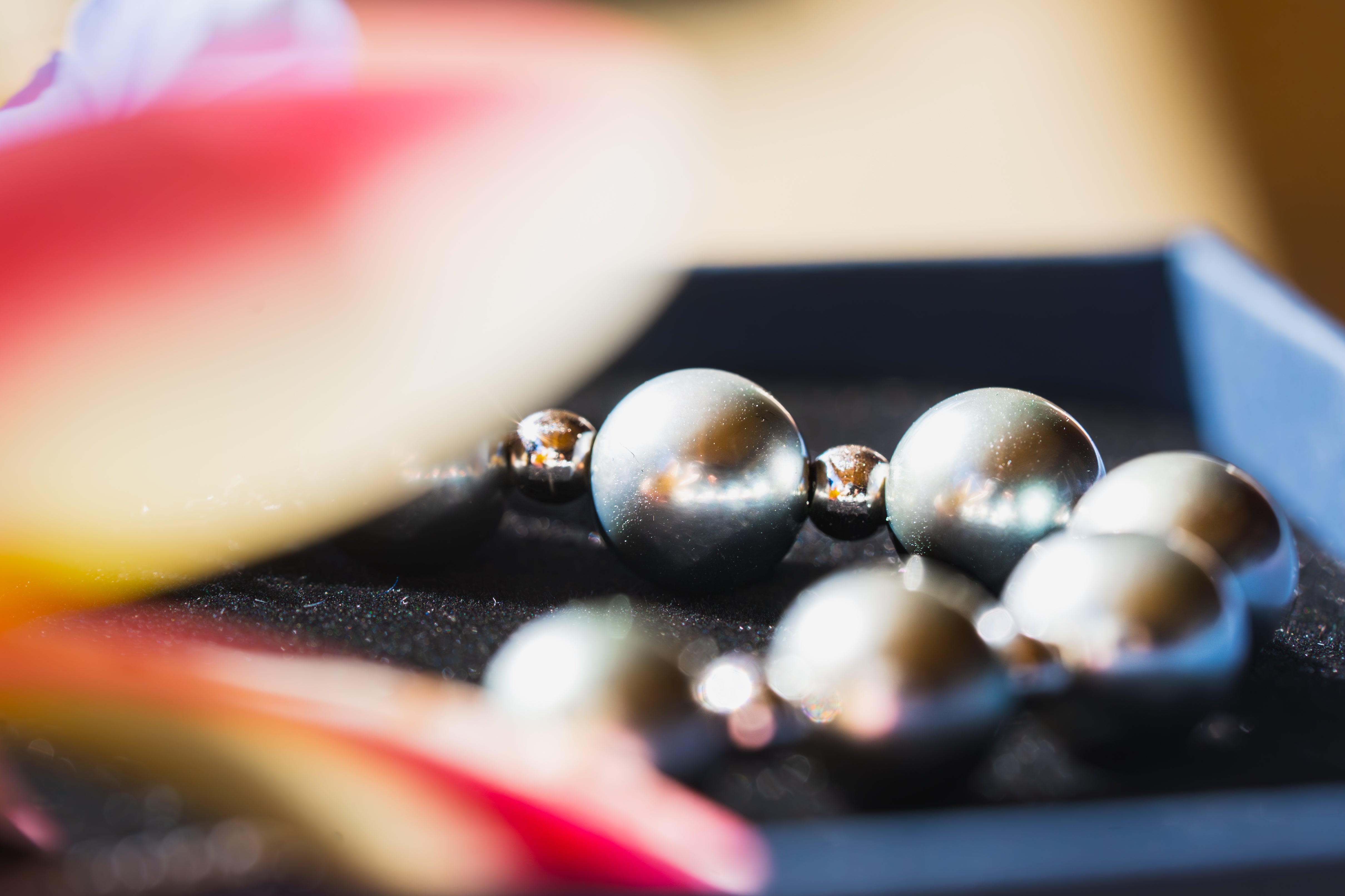 Custom Large Tahitian Pearl & White Gold Strand