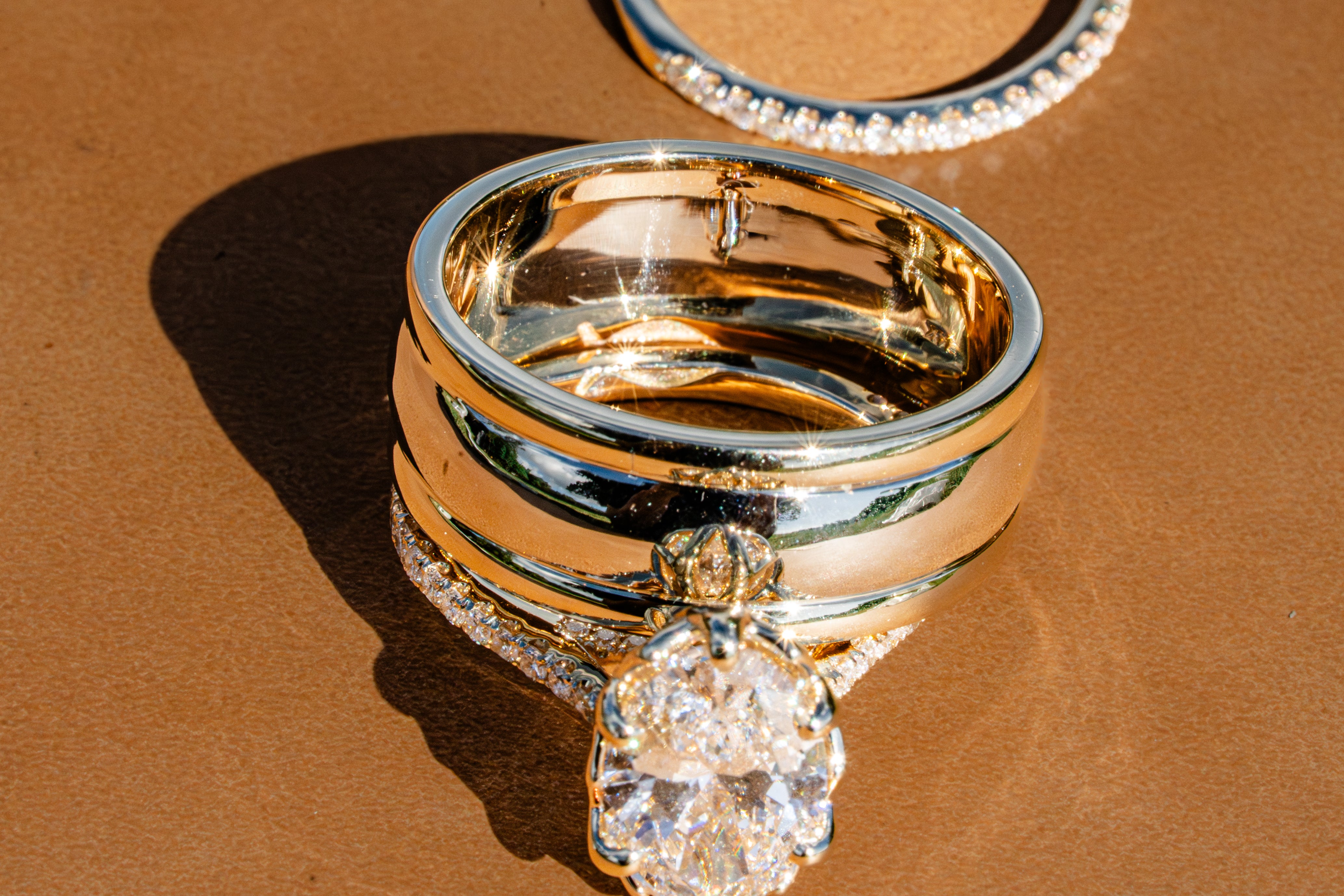 Custom Tulip Basket Wedding Set with Hidden Engraving