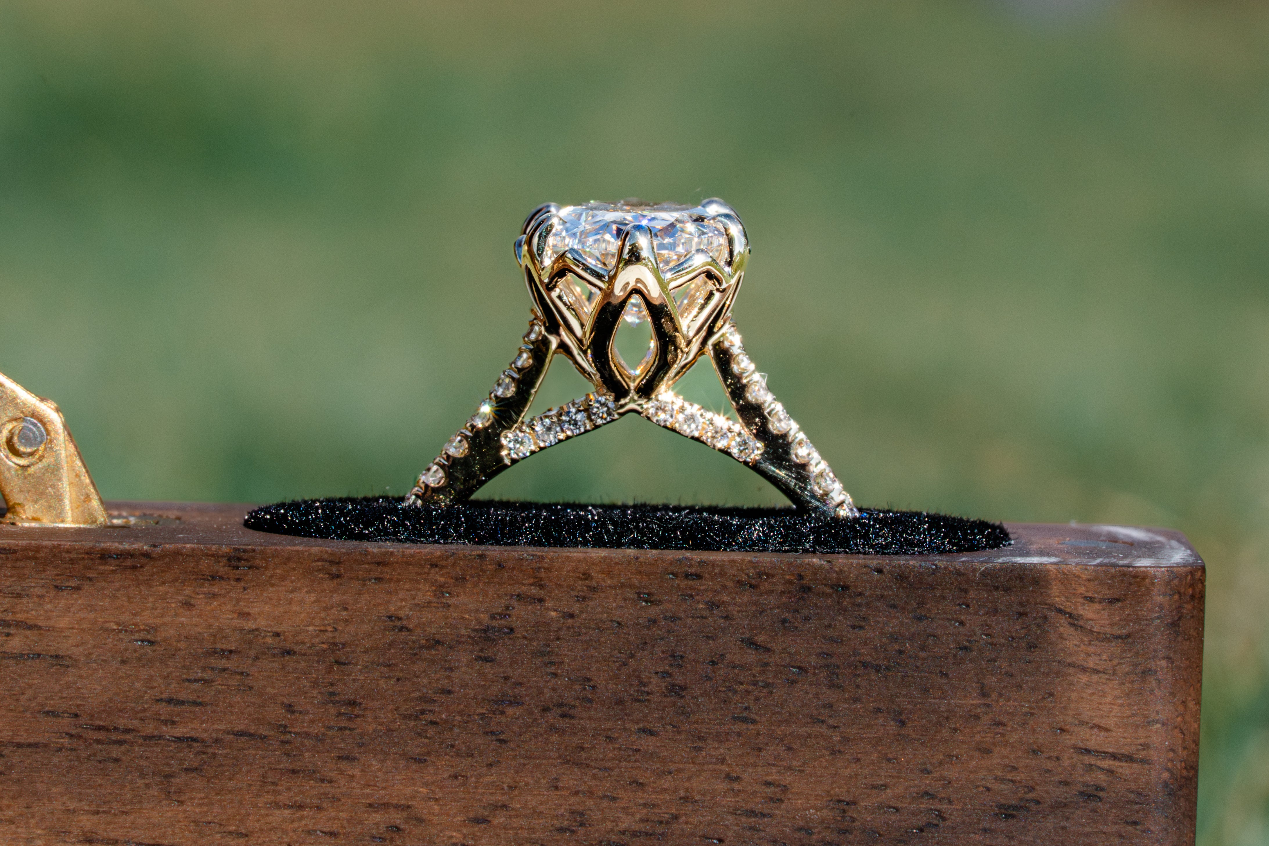 Custom Tulip Basket Wedding Set with Hidden Engraving