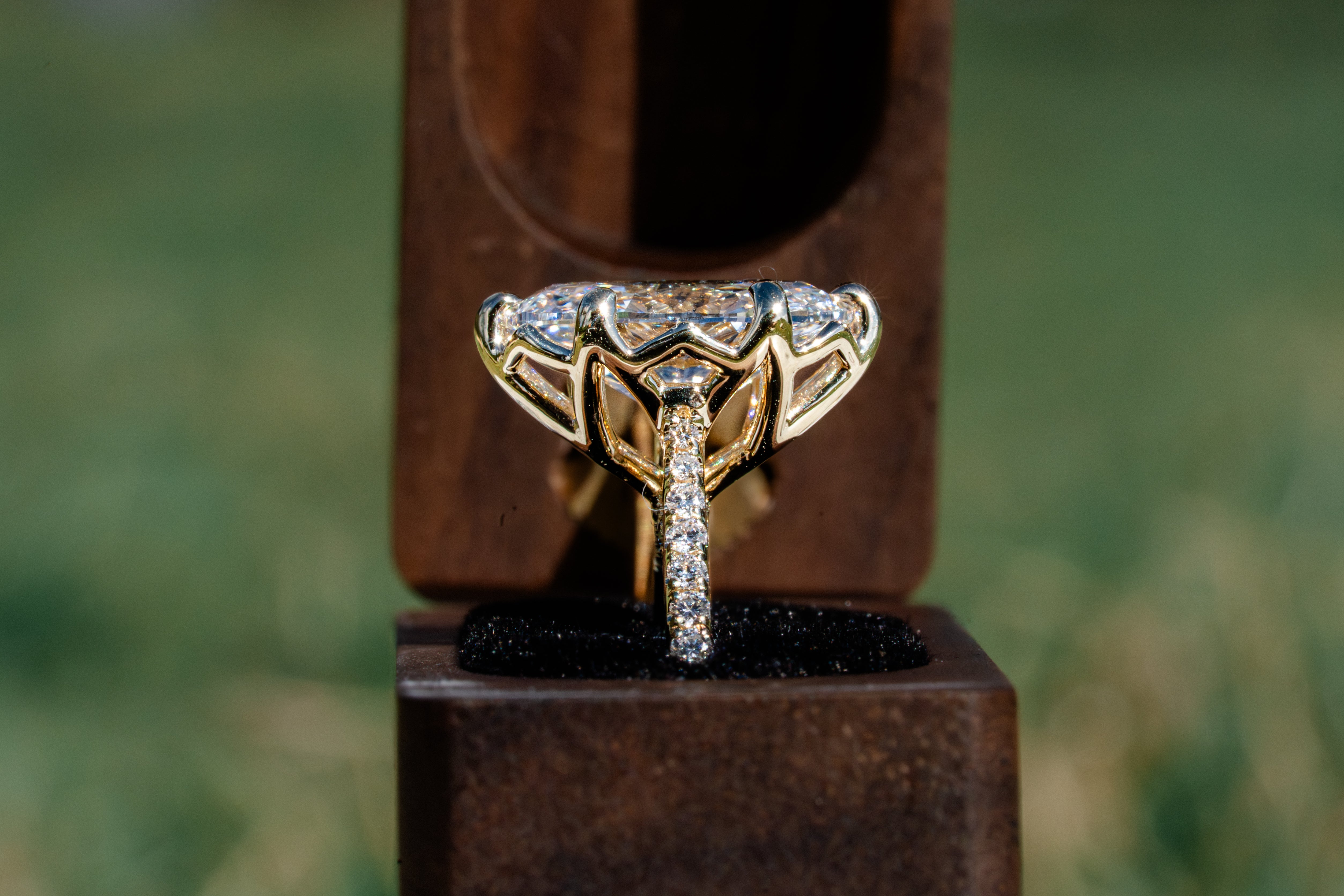 Custom Tulip Basket Wedding Set with Hidden Engraving