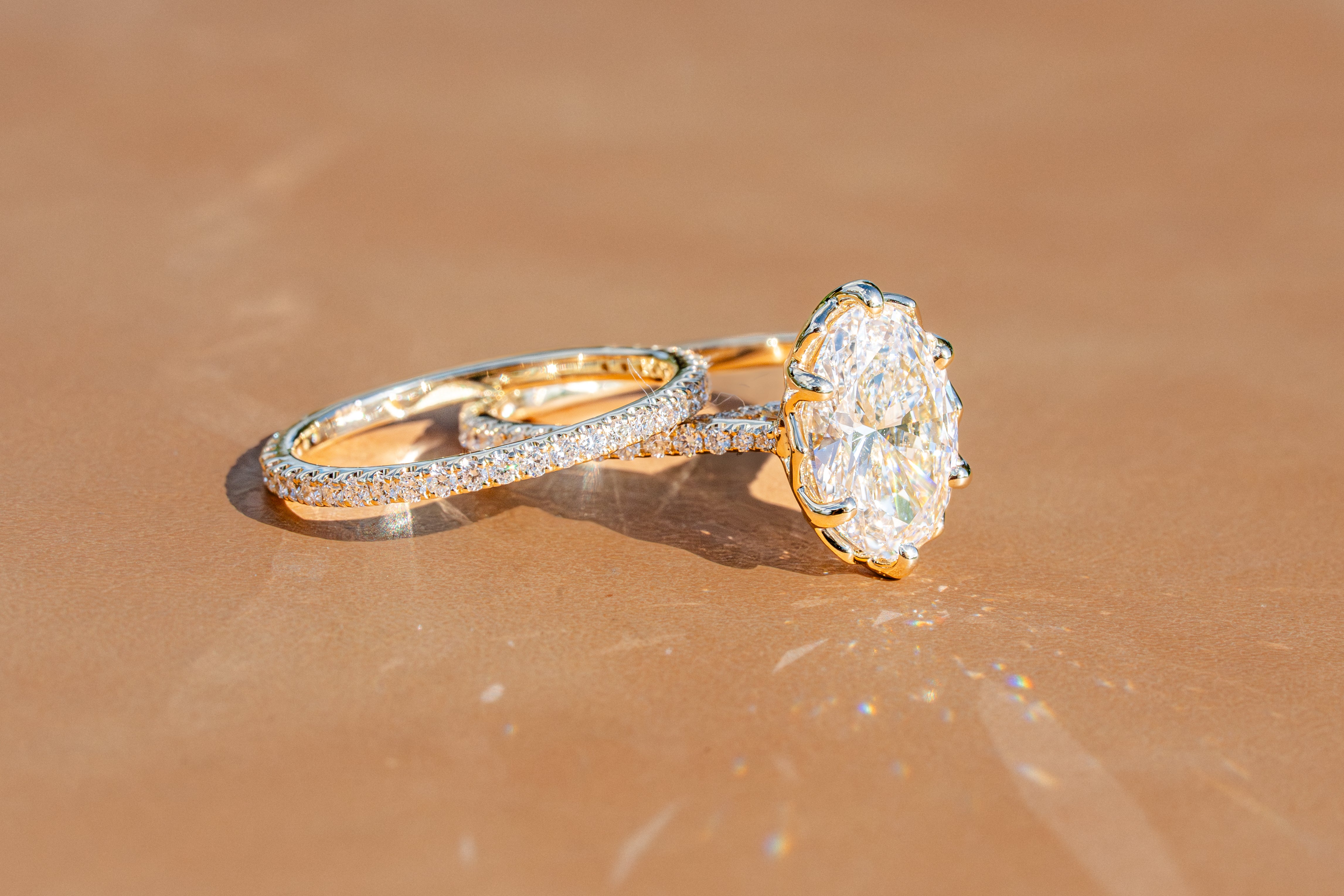 Custom Tulip Basket Wedding Set with Hidden Engraving