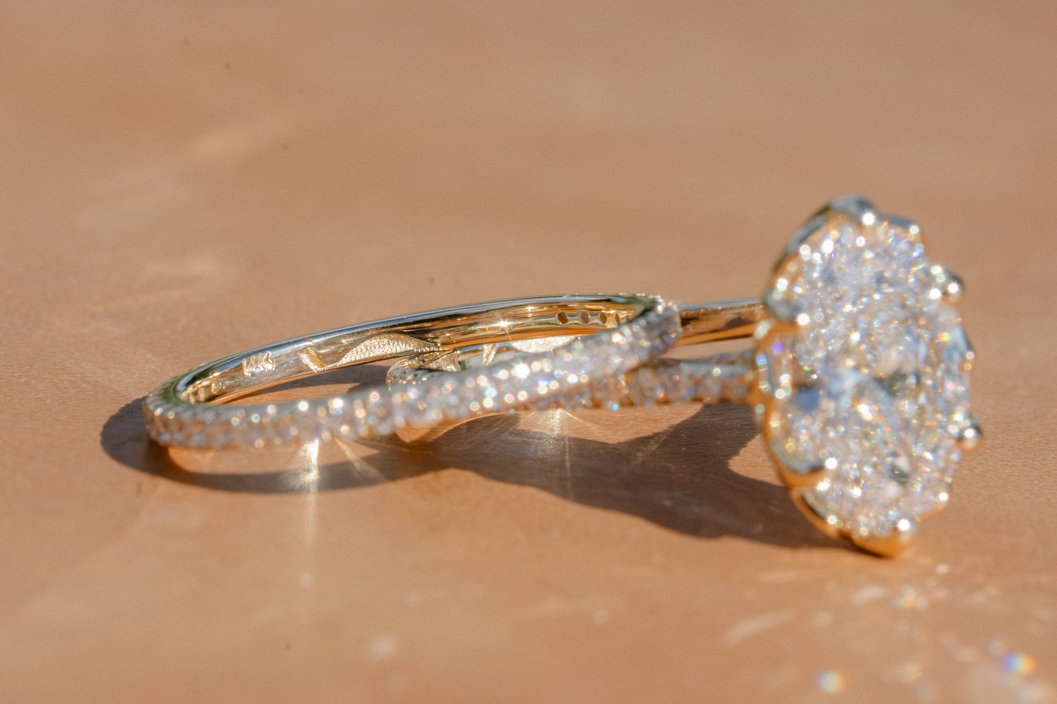 Custom Tulip Basket Wedding Set with Hidden Engraving
