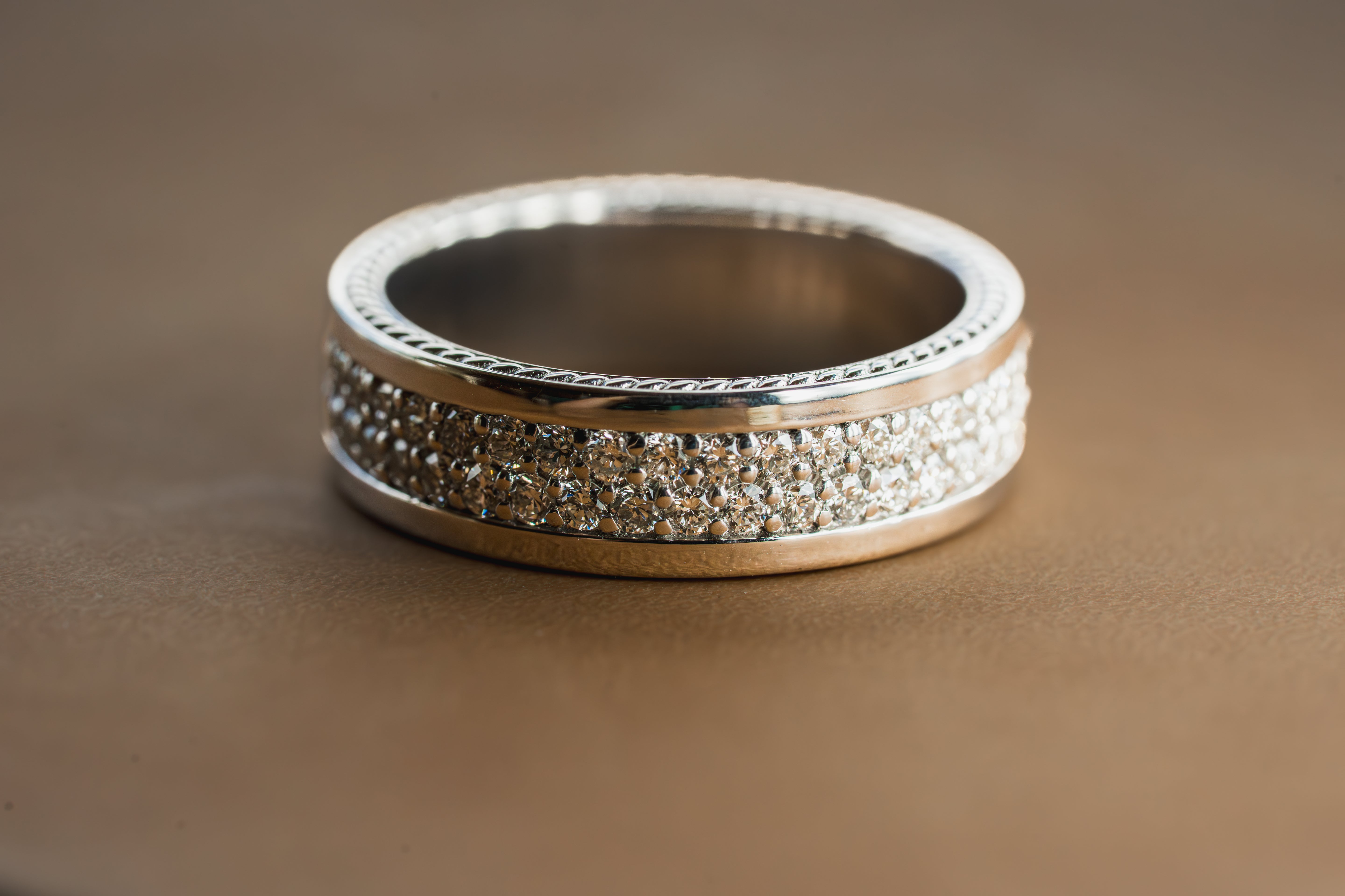 Custom Mens Diamond Wedding Band