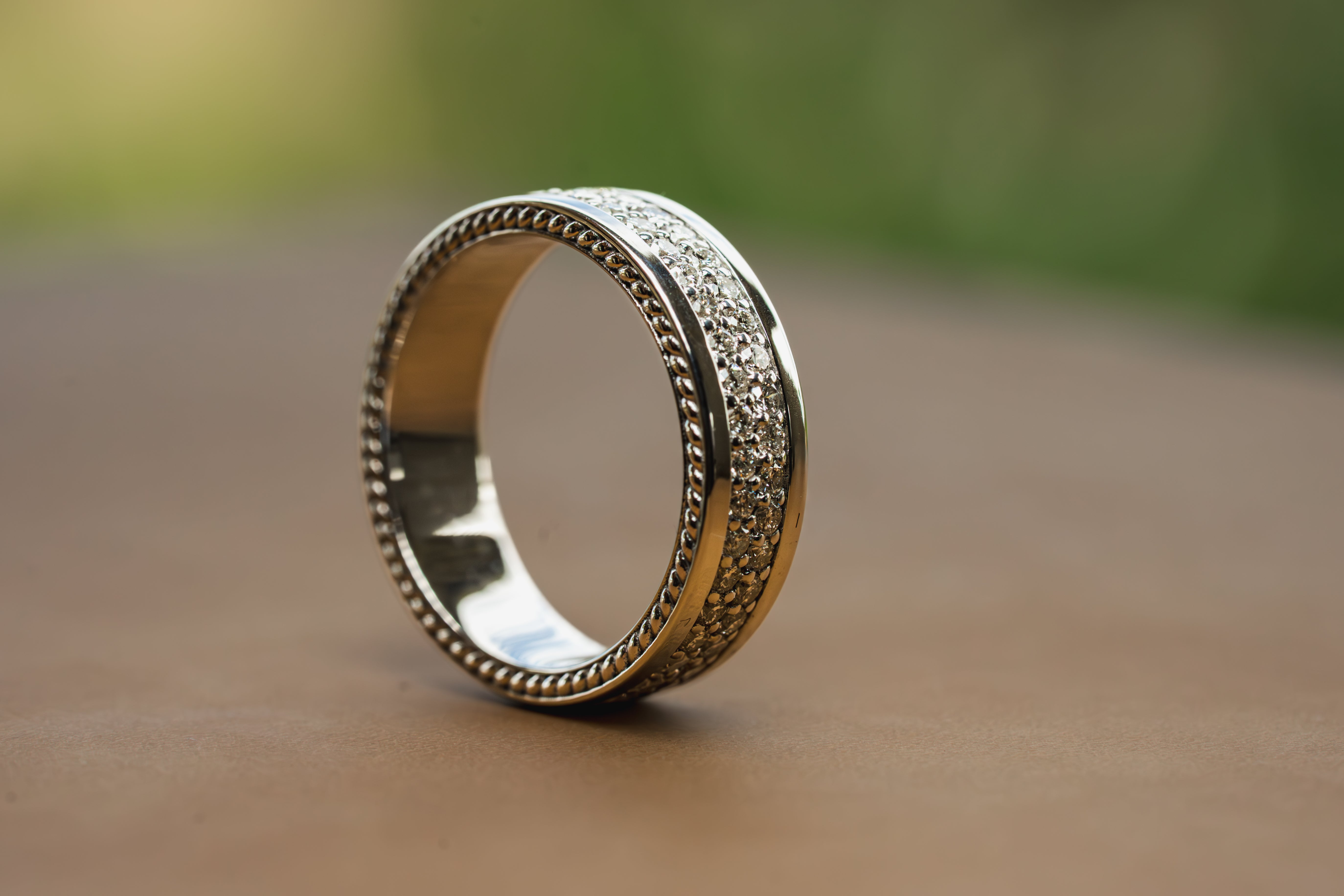 Custom Mens Diamond Wedding Band