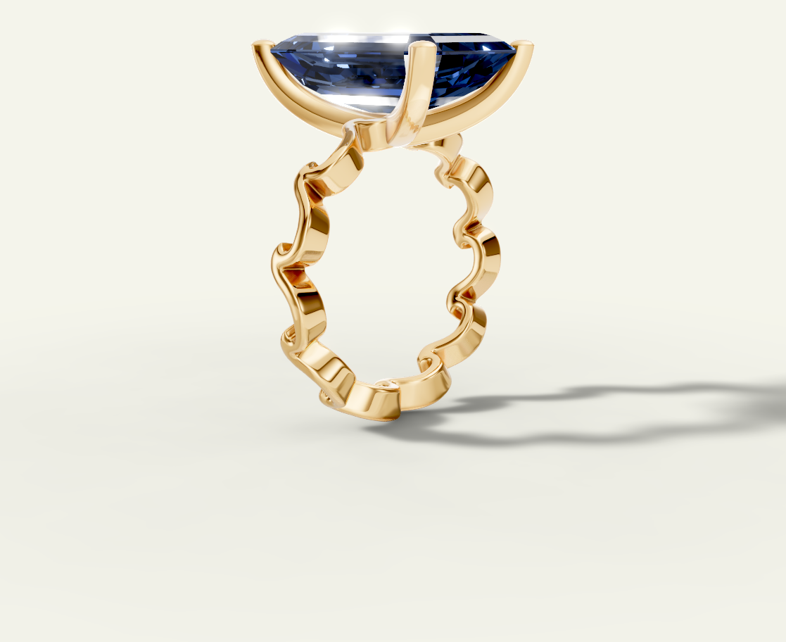 Golden Waves Ring